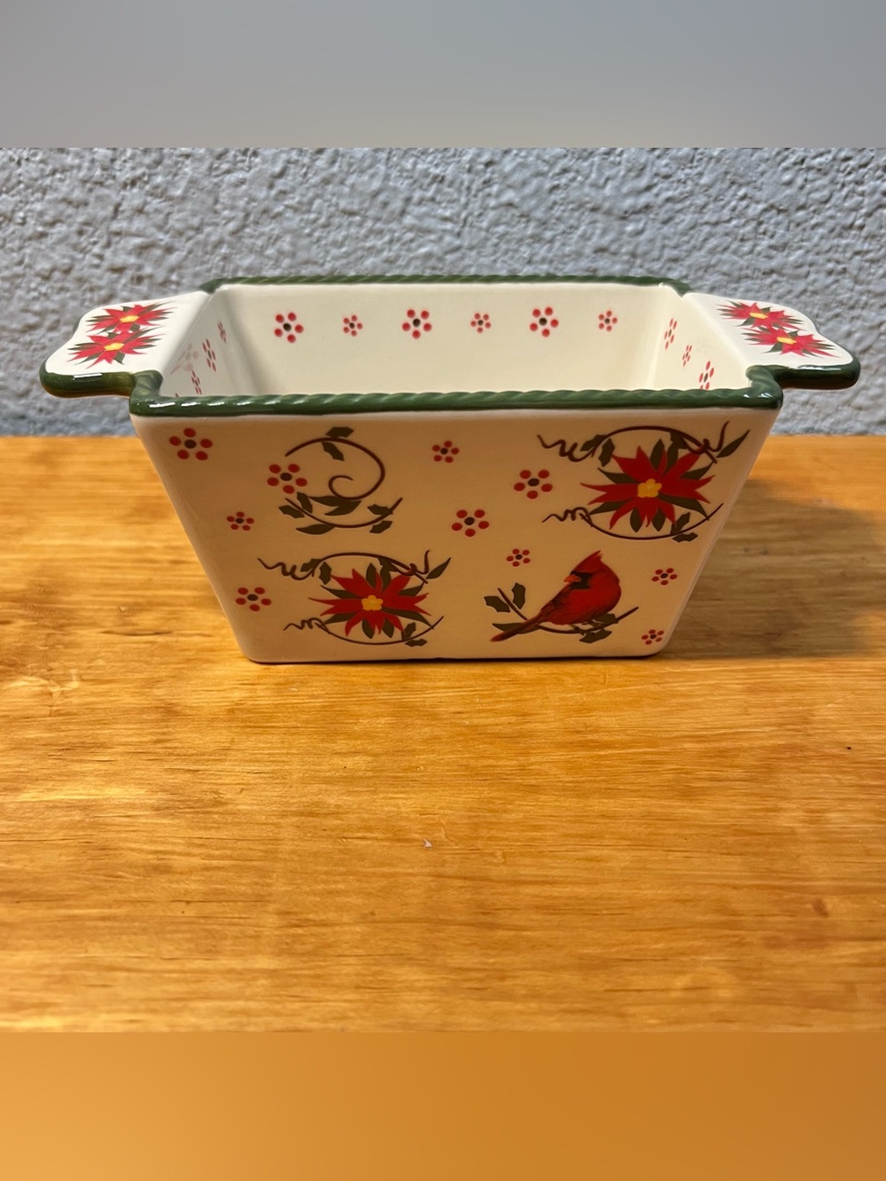 New Temp-Tations by Tara Old World Holiday Poinsettia Mini Loaf Pan 3.5”x7”